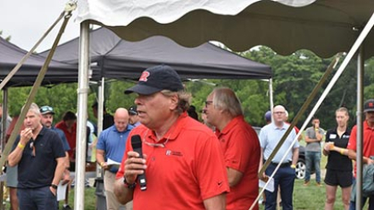 Jim Murphy speaking at Turf Field Day